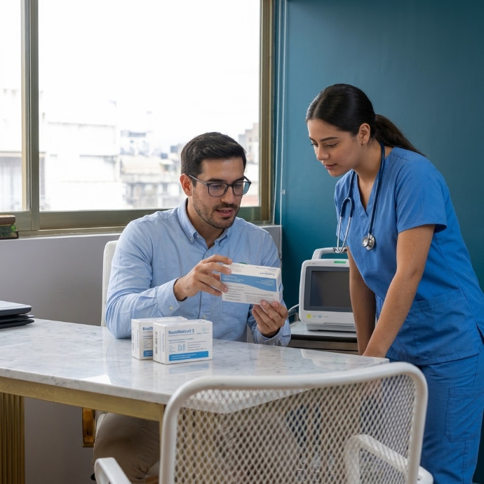 Profesionales de la salud en reunión hospitalaria